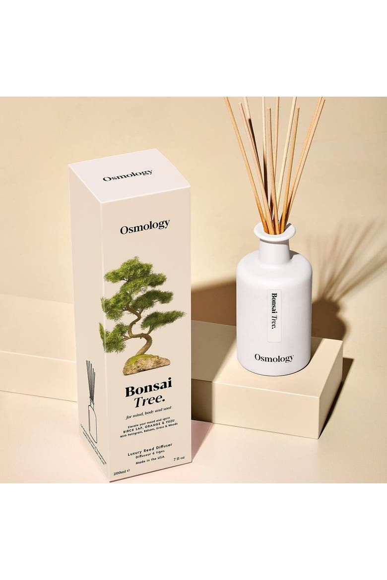 Bonsai Tree Reed Diffuser - Birch Sap Orange and Yuzu, Alternate, color, white