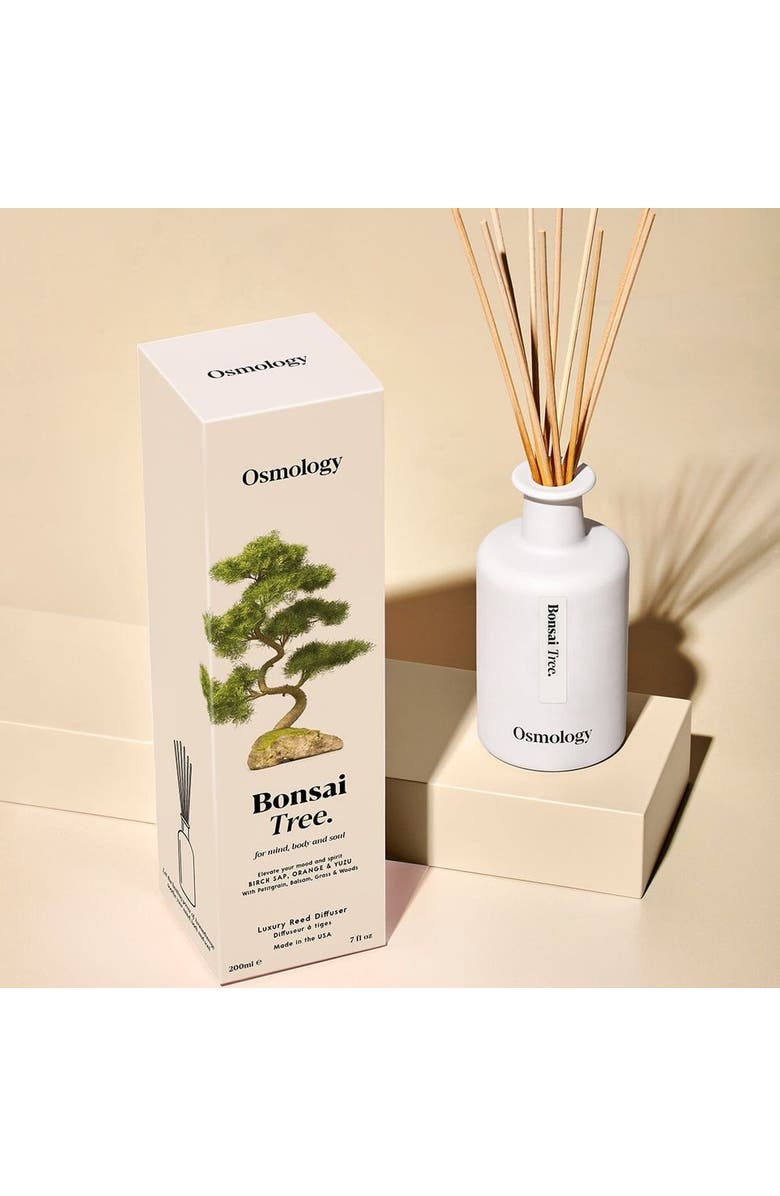 Osmology Bonsai Tree Reed Diffuser - Birch Sap Orange and Yuzu, Alternate, color, White
