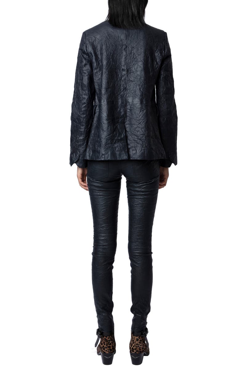 Zadig & Voltaire Very Crushed Leather Jacket, Alternate, color,