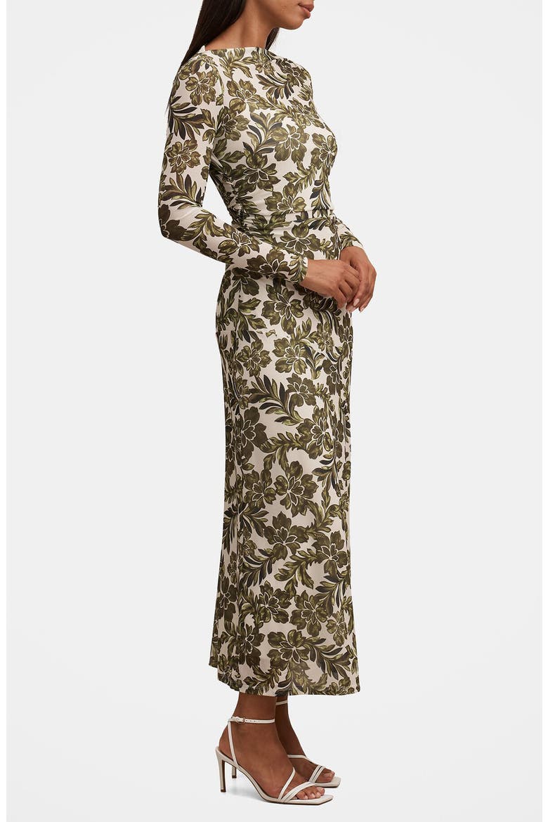 Georgia Print Long Sleeve Maxi Dress, Alternate, color, DARK REI FLORAL