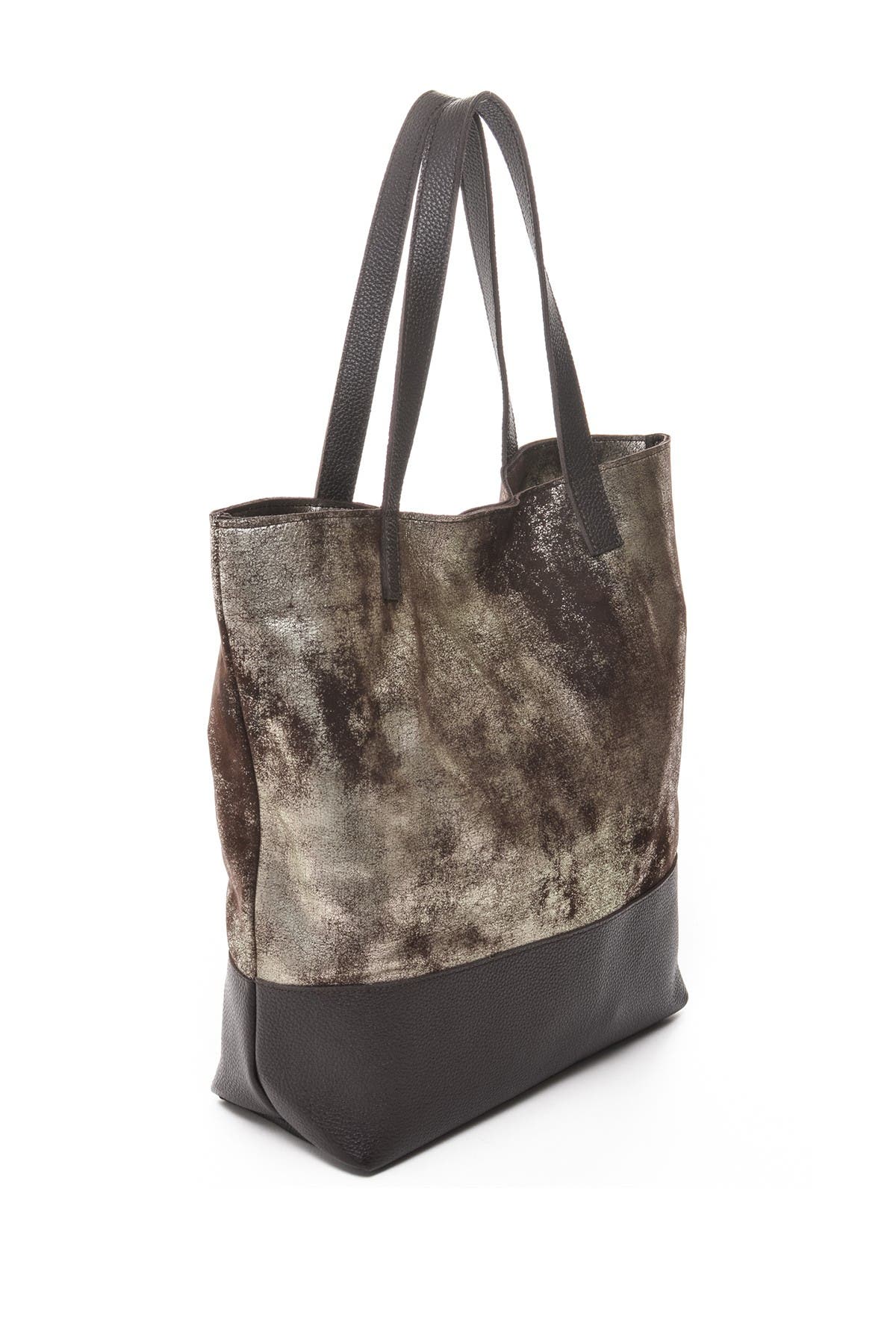 CARLA MANCINI Keria Metallic Leather Tote, Alternate, color, 