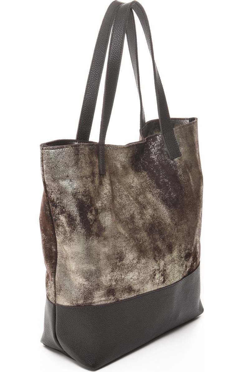 CARLA MANCINI Keria Metallic Leather Tote, Alternate, color,