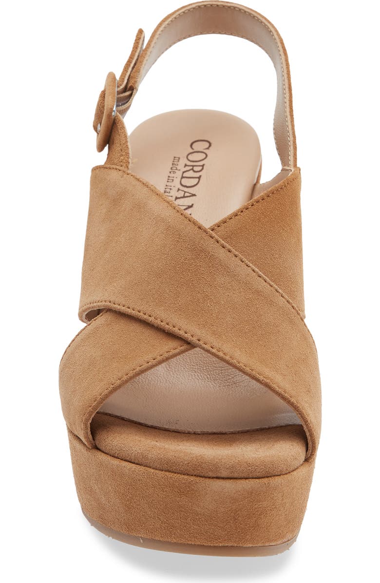 Cordani Teresa Slingback Platform Sandal, Alternate, color, Fawn Suede