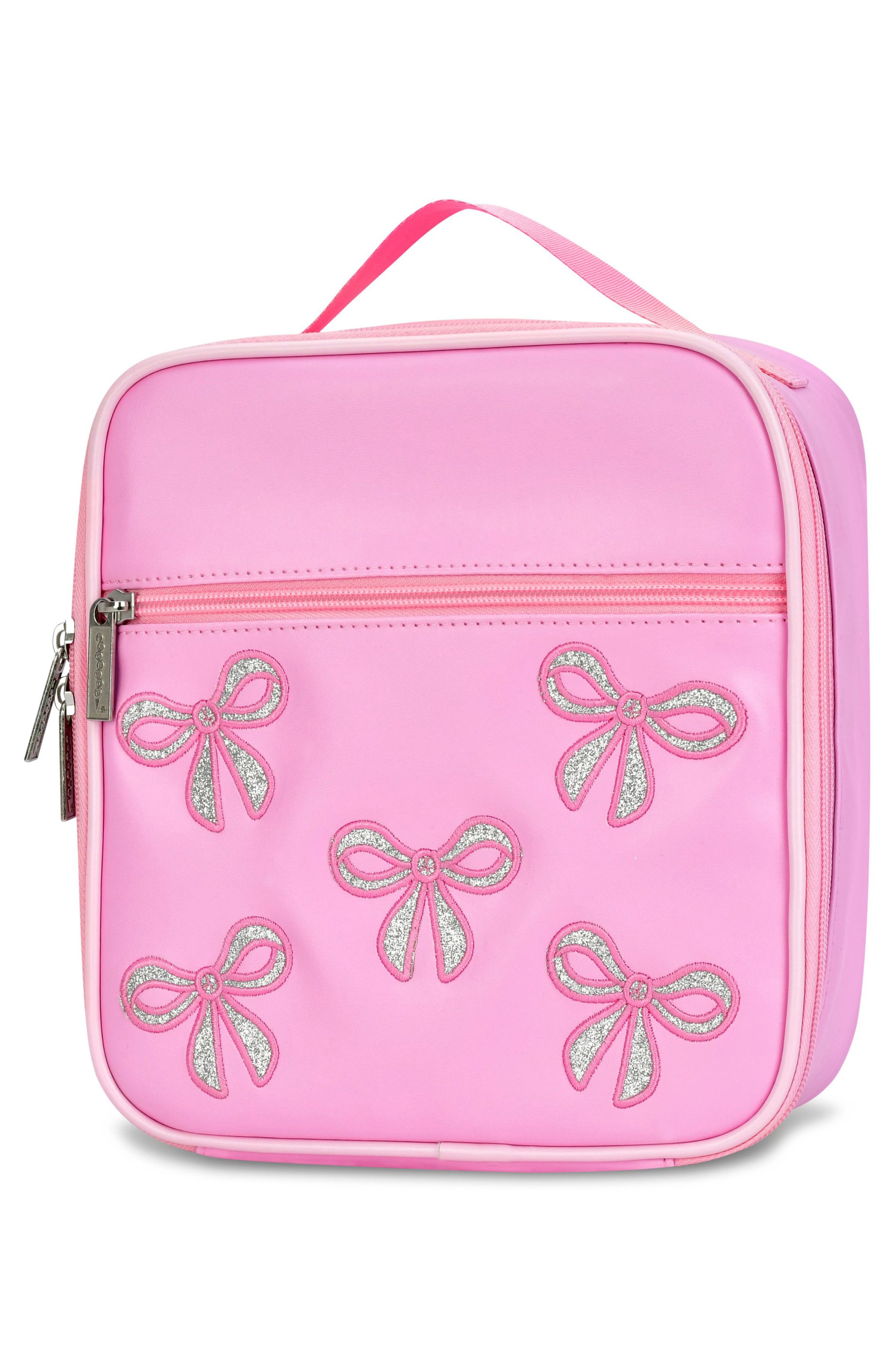 Iscream Kids' Glitter Bows Lunchbox, Alternate, color, Pink