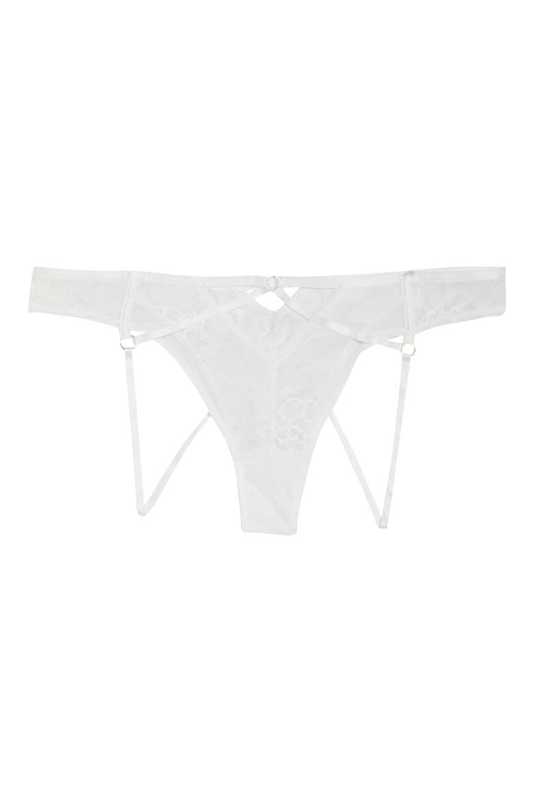 Femme Fatale Lace Thong, Alternate, color, WHITE