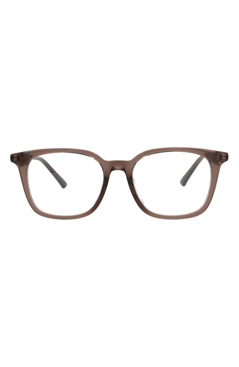 Gucci 52mm Square Optical Glasses, Main, color, Brown Ruthenium Transparent