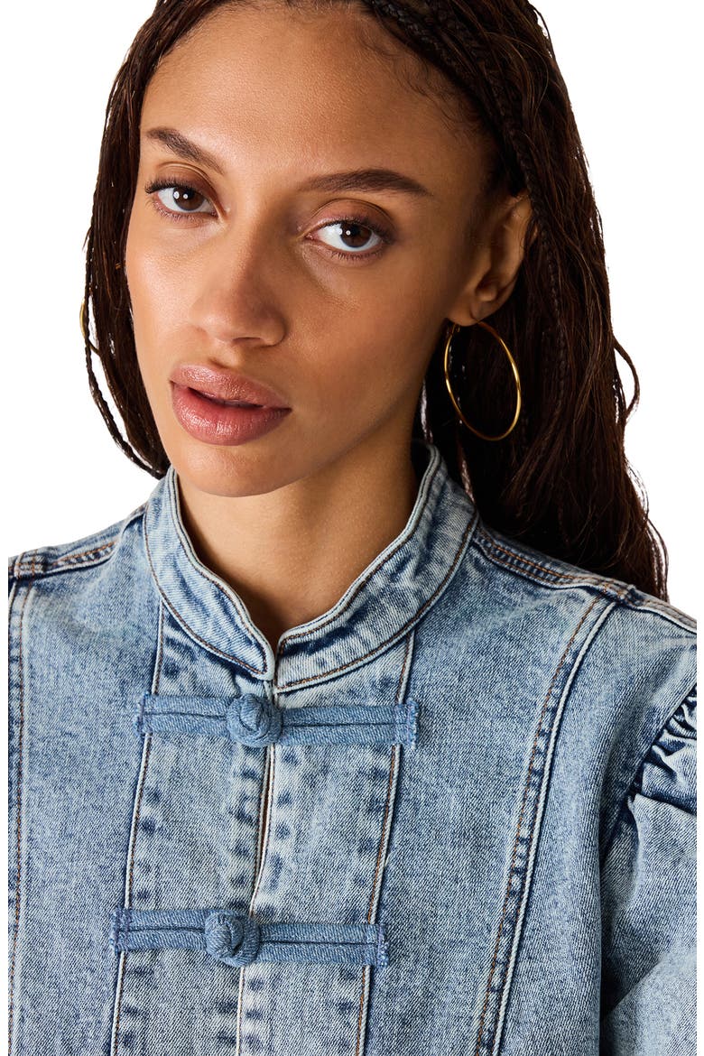 Aberdeen Stretch Denim Top, Alternate, color, VINTAGE BLUE