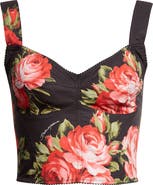 Dolce&Gabbana Rose Bouquet Bustier Top