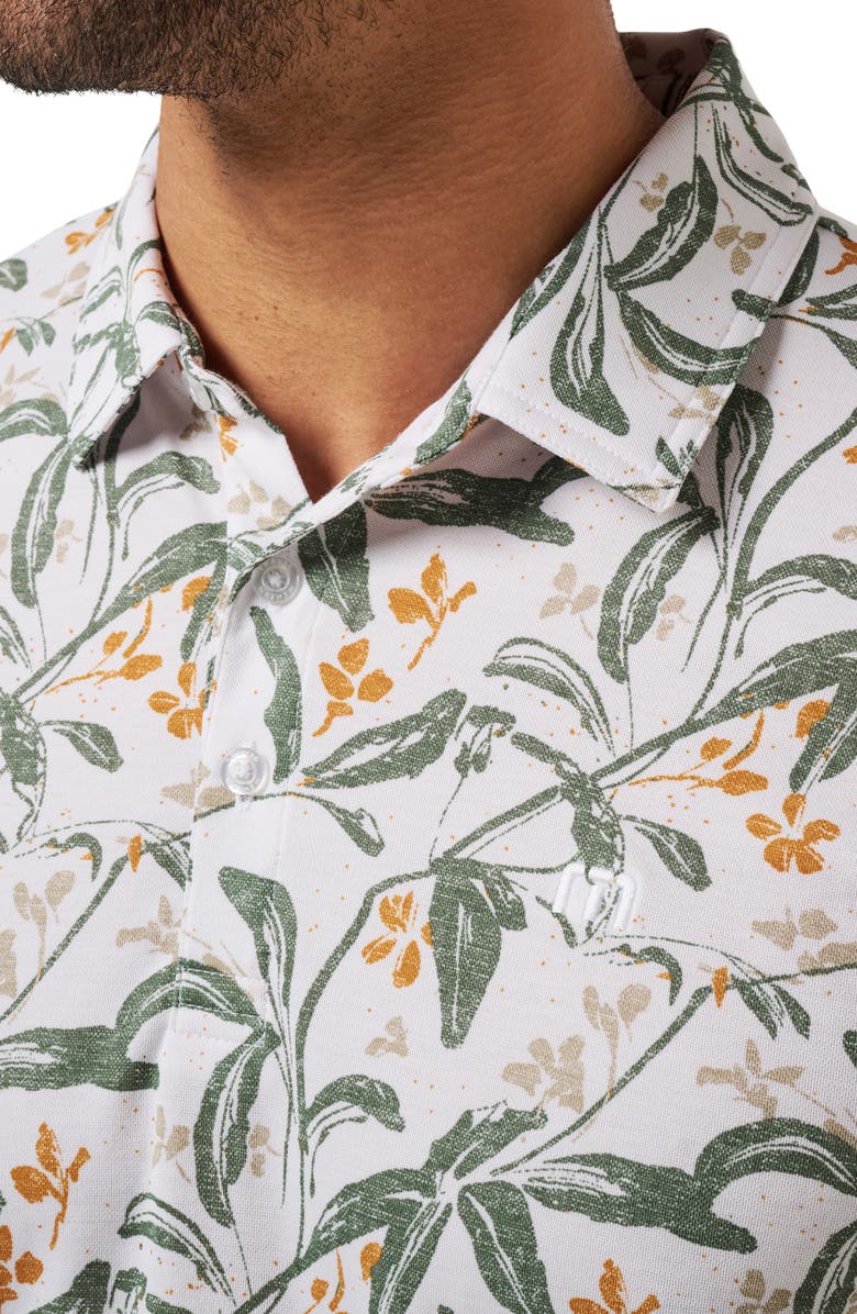 TravisMathew Relationship Status Floral Polo, Alternate, color, White