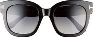 TOM FORD Beatrix 52mm Polarized Gradient Square Sunglasses