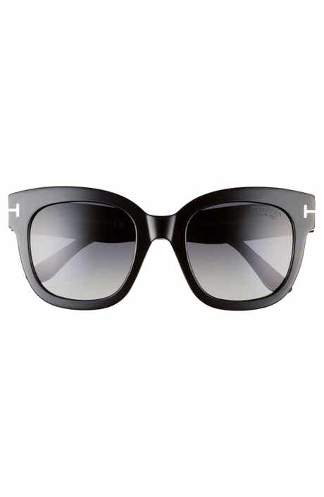 TOM FORD Beatrix 52mm Polarized Gradient Square Sunglasses