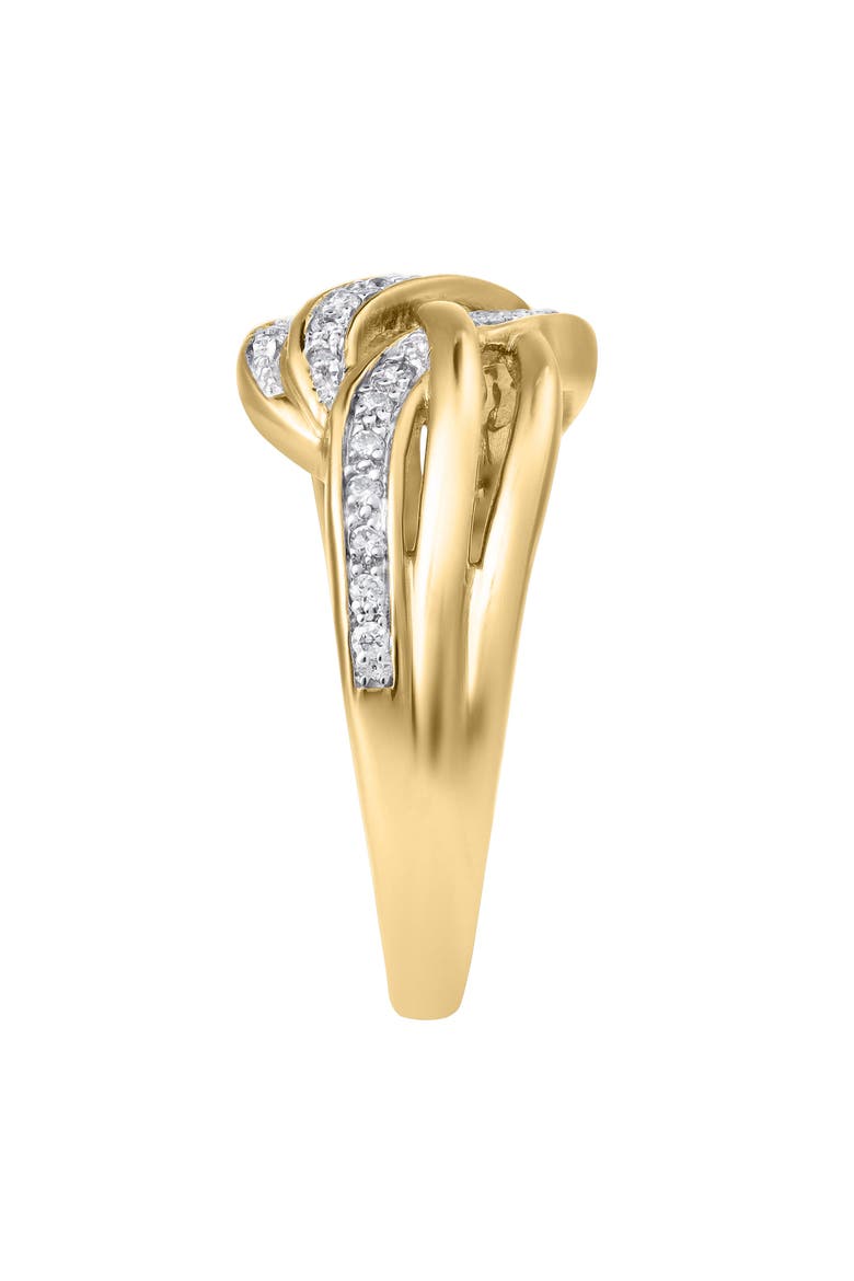 Eterna Knot 0.15 Ct Natural Diamond Knot 10K Gold Ring, Alternate, color, 10K Yellow Gold