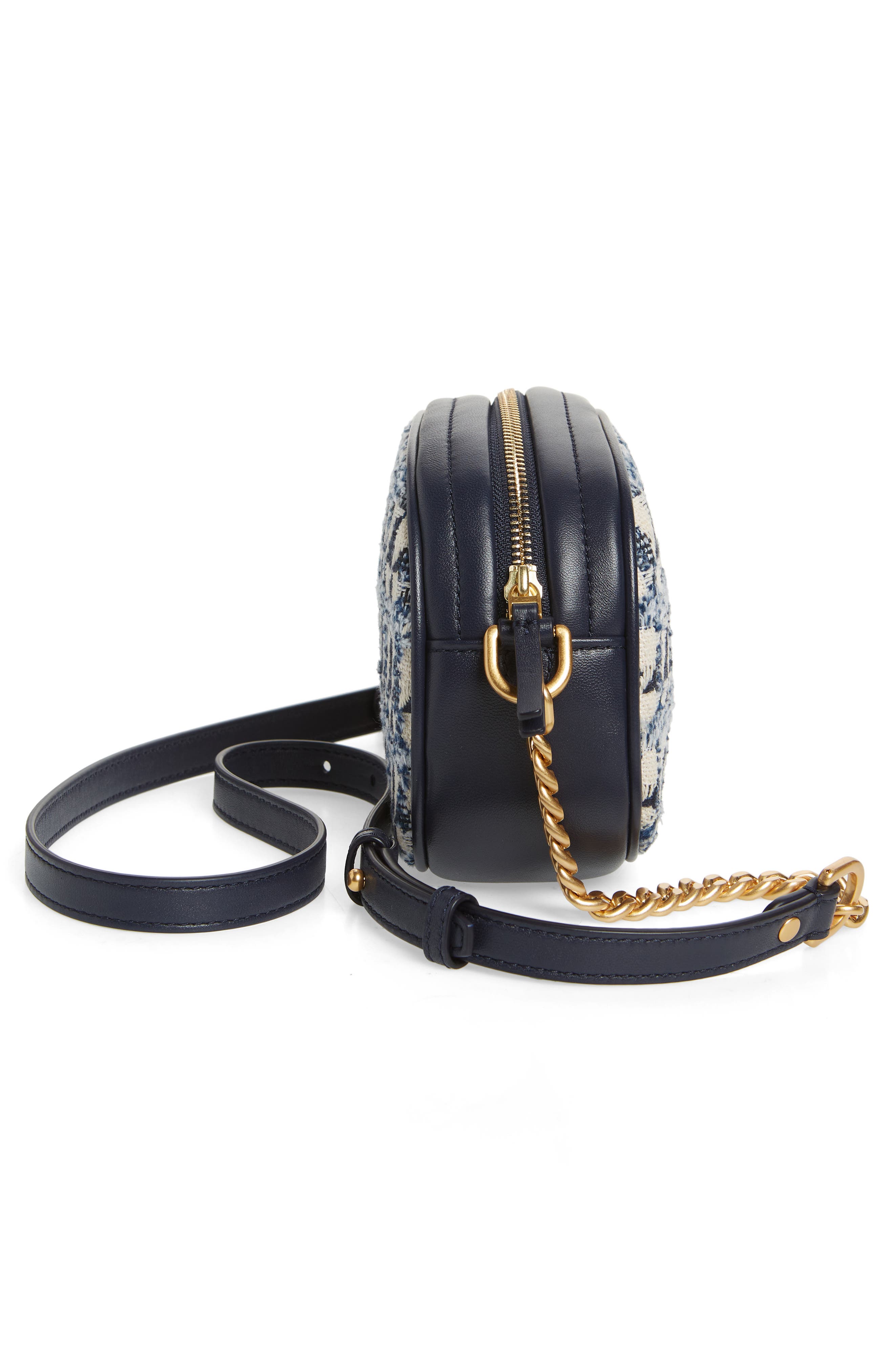 Tory Burch Small Kira Chevron Tweed Camera Bag, Alternate, color, 