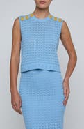 L'AGENCE Max Sleeveless Pointelle Top