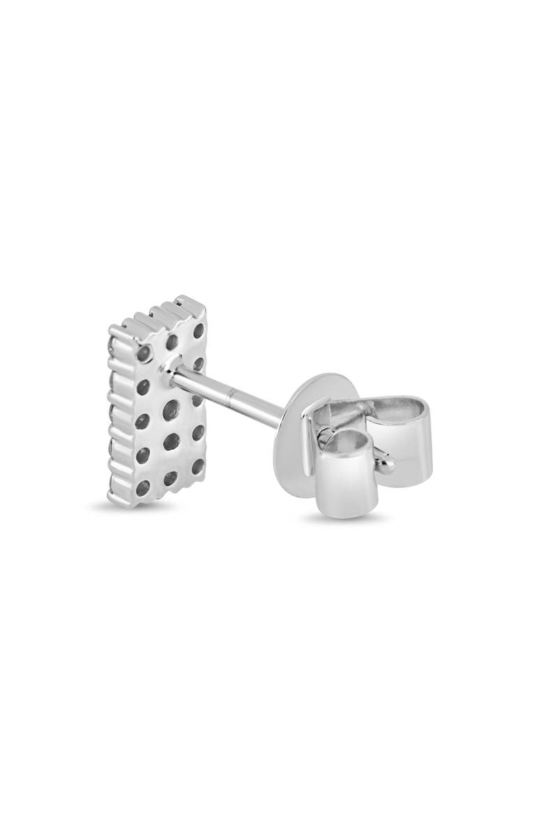18K Gold Icon Diamond Bar Stud Earrings (Online Trunk Show), Alternate, color, 18K WHITE GOLD/ DIAMOND