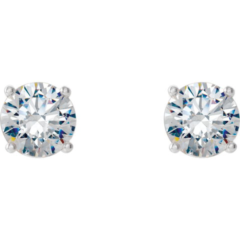 1 CT Lab-Grown Diamond 4-Prong Stud Earrings in 14K Gold
