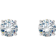 Ivy & Pearl Co. 1 CT Lab-Grown Diamond 4-Prong Stud Earrings in 14K Gold