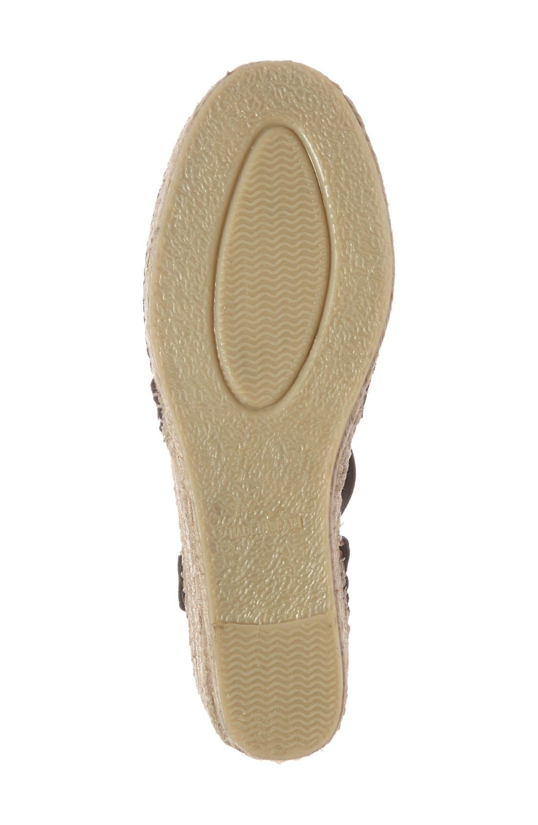 'Tona' Espadrille Wedge, Alternate, color, BLACK SUEDE