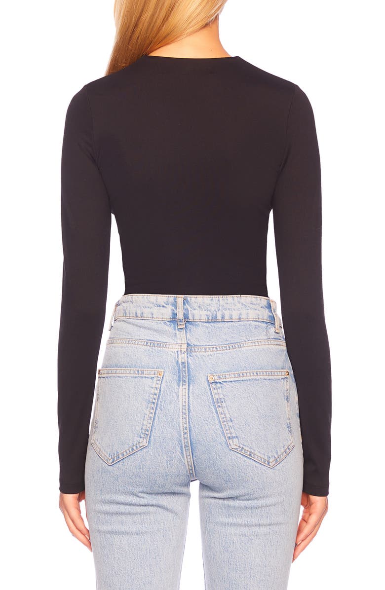 Susana Monaco Cutout Long Sleeve Crop Top, Alternate, color, 