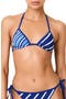 The Iris Stripe Triangle Bikini Top