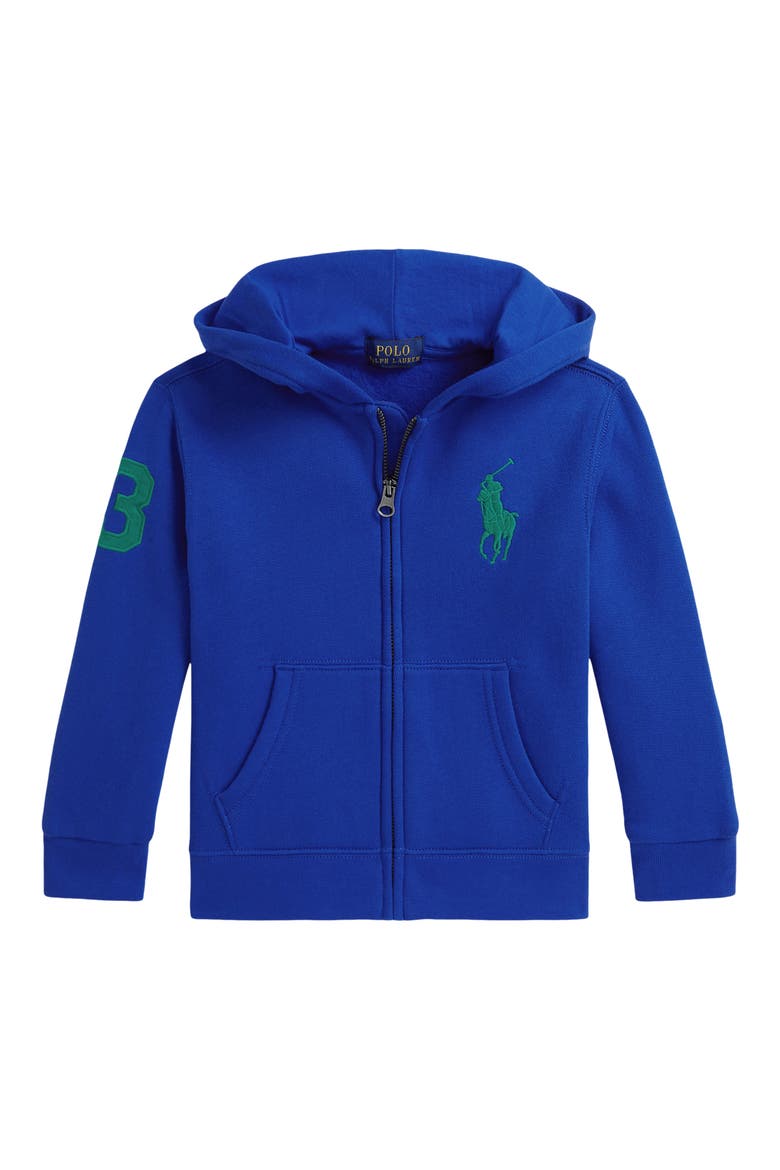 Kids' Fleece Zip Hoodie, Main, color, SAPPHIRE