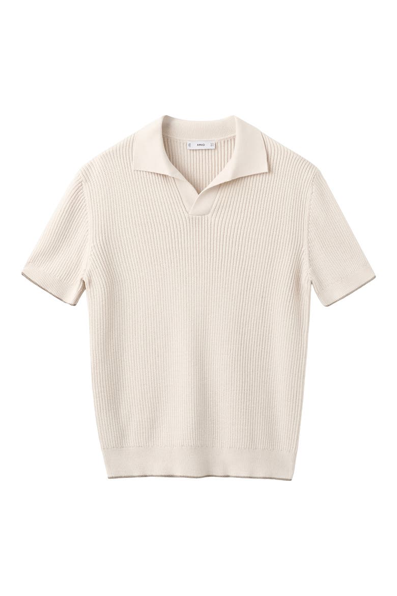 Tipped Cotton Blend Polo, Alternate, color, SAND