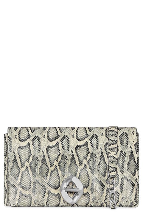 Snakeskin Print Crossbody Bag