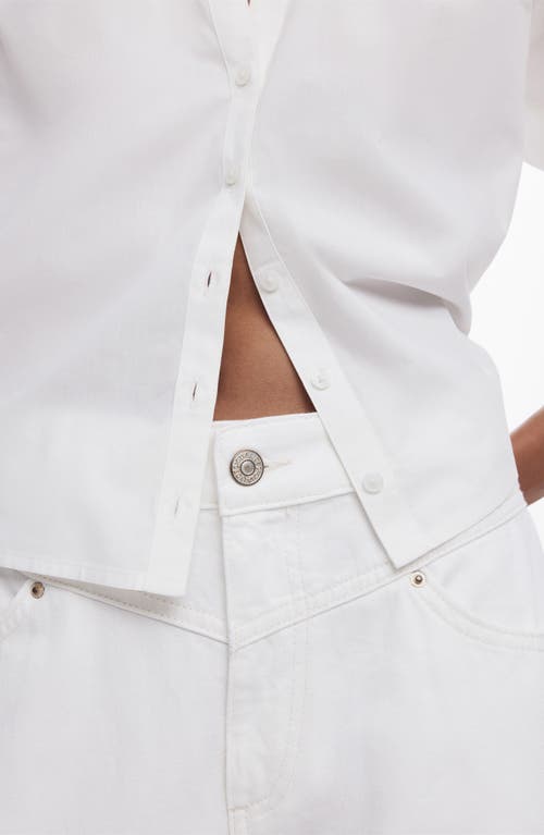 Desigual Wide Leg Flare Jeans In White
