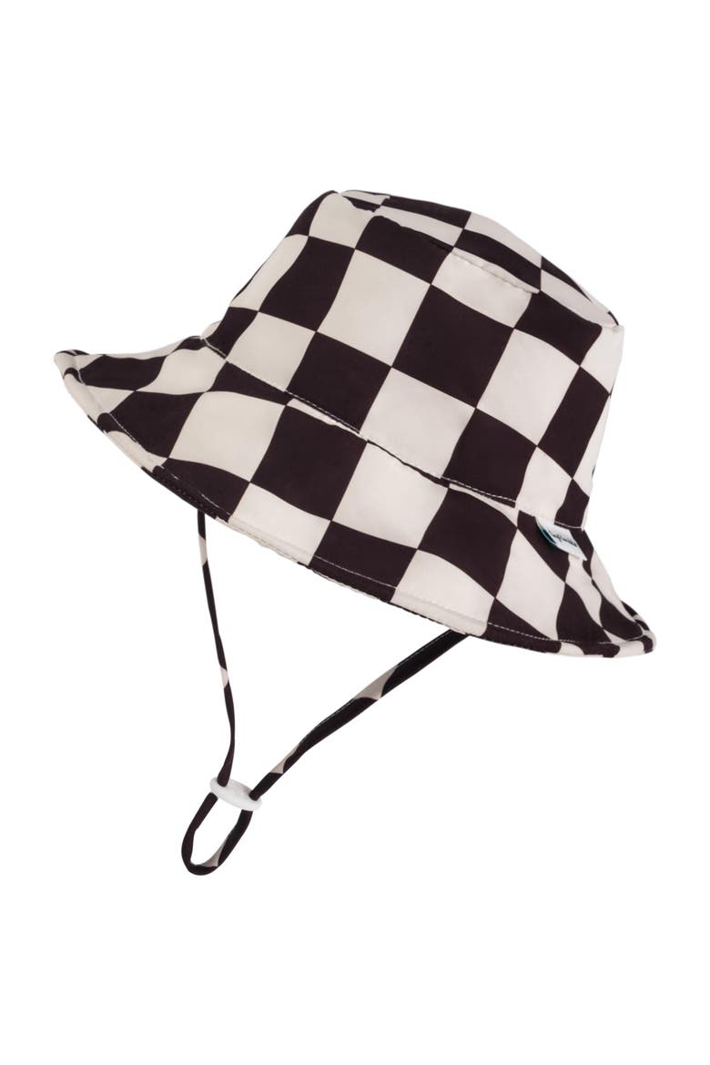 Sun Hat with UPF 50+ UV Protection and Adjustable Brim, Main, color, Black Checkers