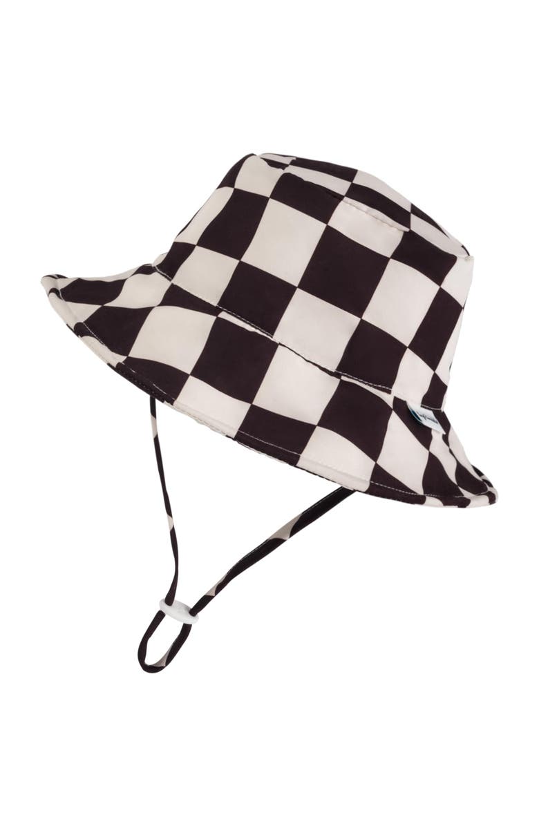 Tiny Twinkle Sun Hat with UPF 50+ UV Protection and Adjustable Brim, Main, color, Black Checkers