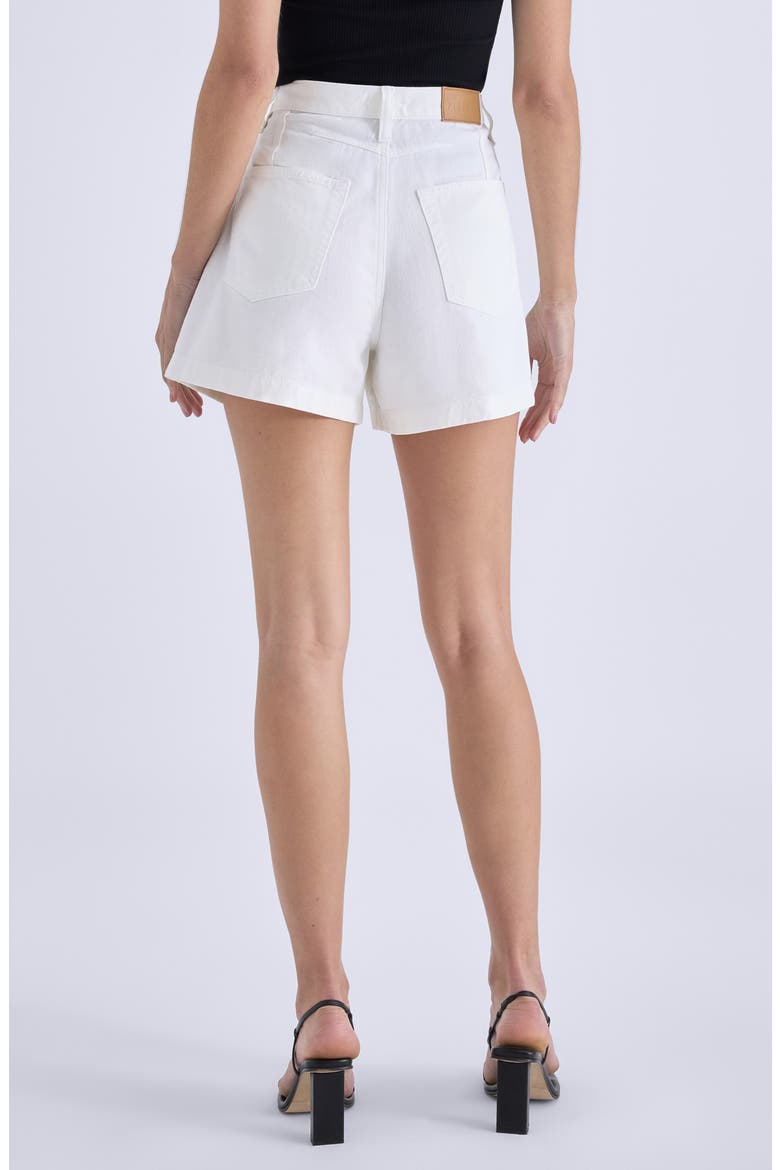 High Waist Denim Shorts, Alternate, color, EGRET