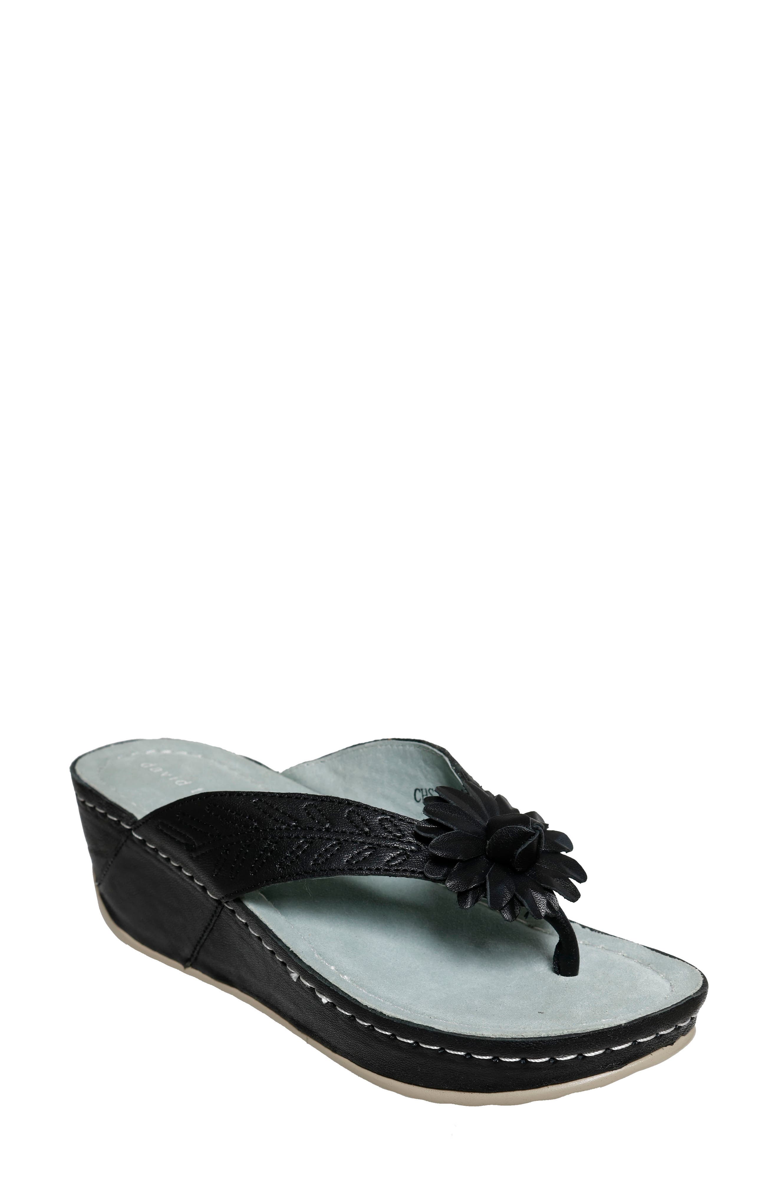 David Tate Goldie Wedge Flip Flop, Main, color, 