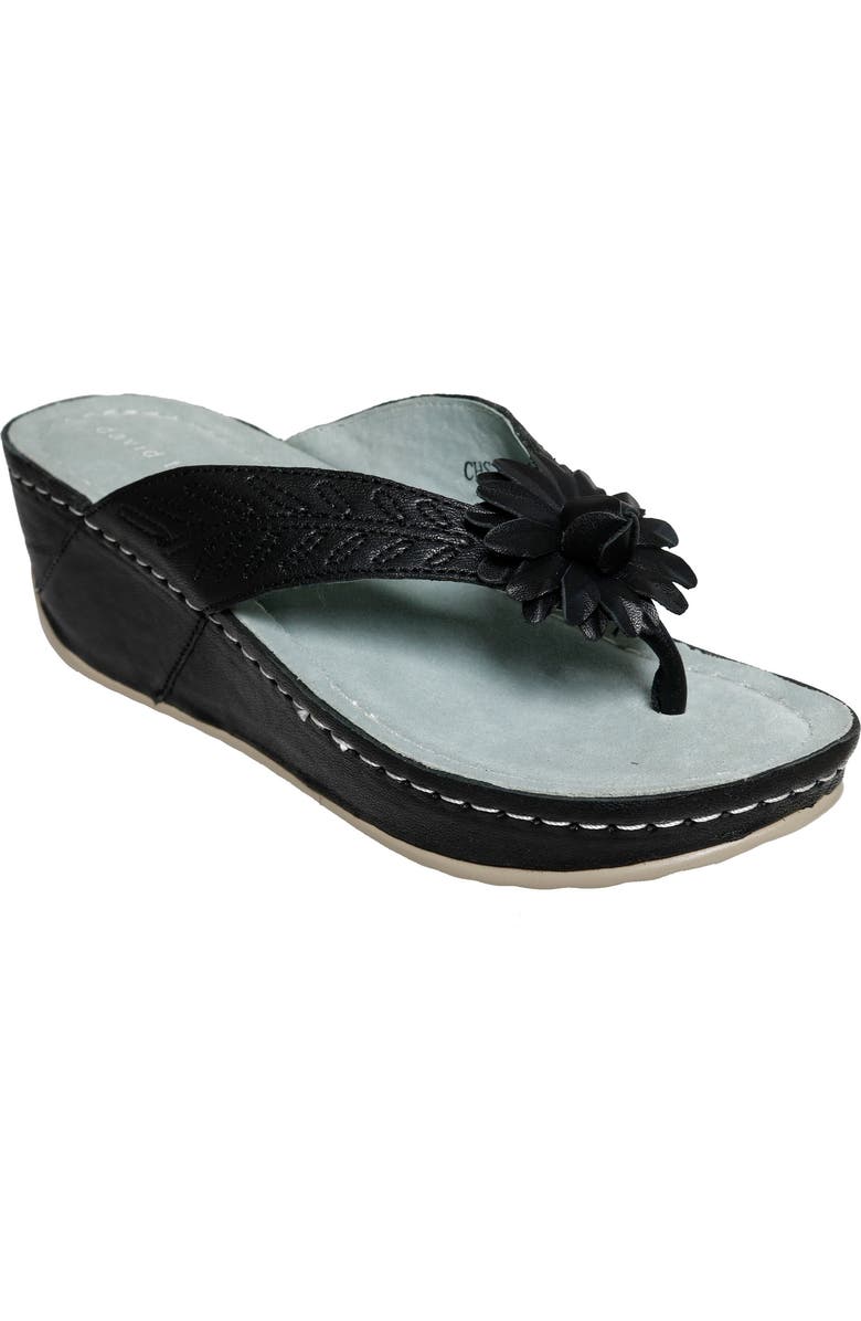 David Tate Goldie Wedge Flip Flop, Main, color,