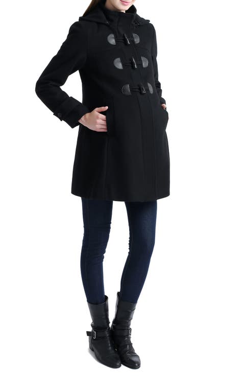 Paisley Wool Blend Maternity Duffle Coat
