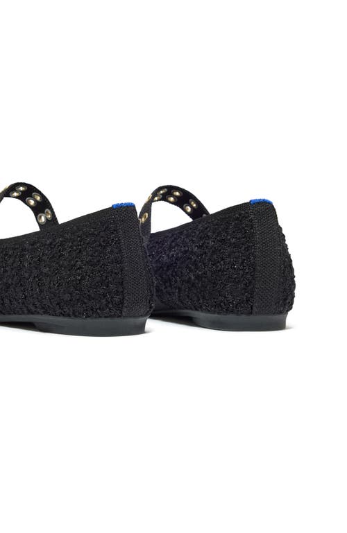 Rothys The Max Buckle Mary Jane In Black/metallic/neutral In Blue