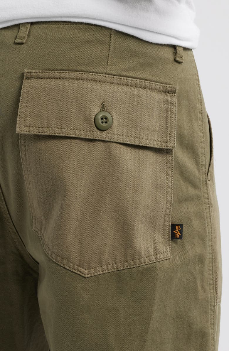 Alpha Industries Fatigue Cotton Pants, Alternate, color, Green