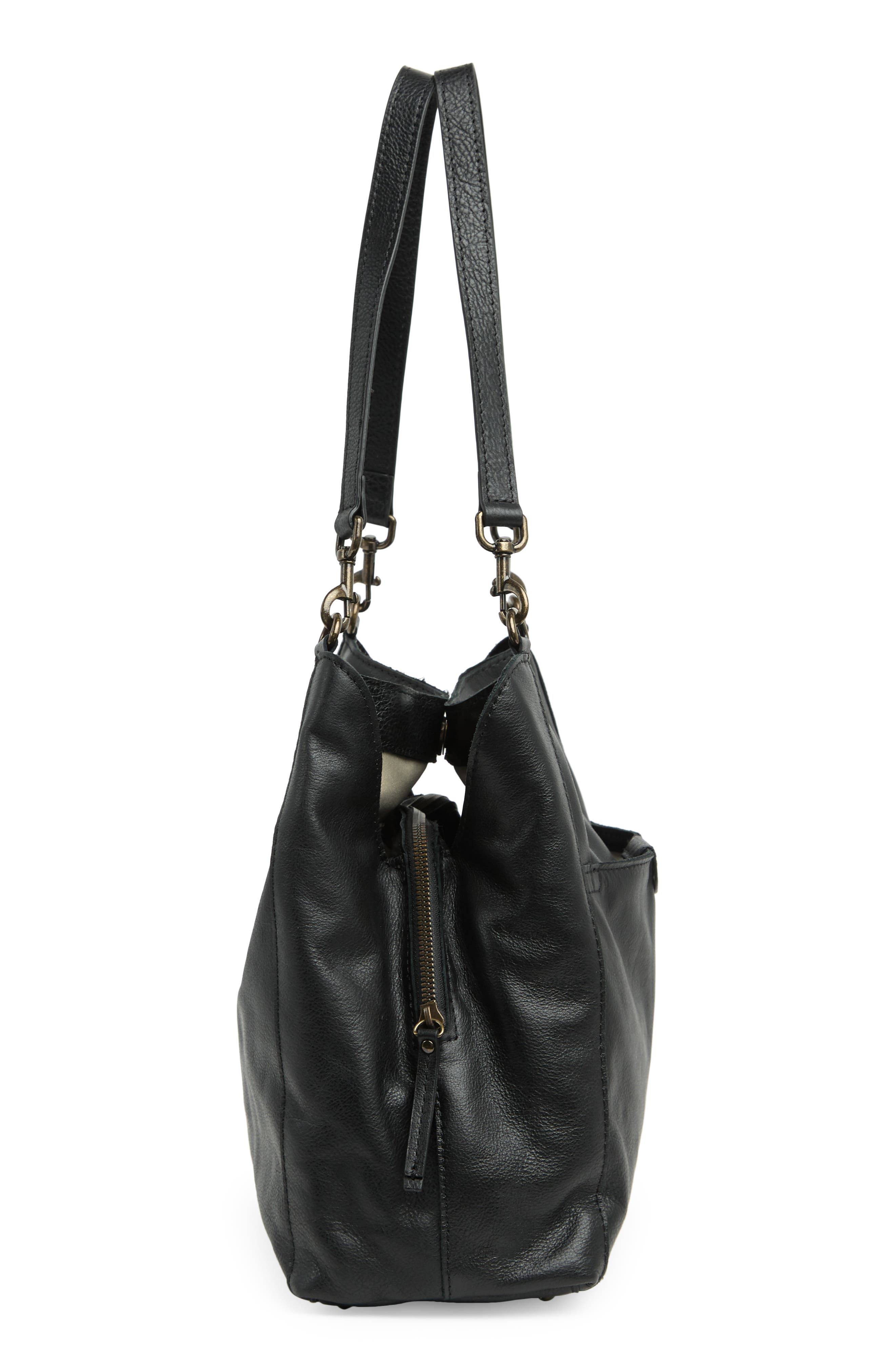 Austin Leather Bucket Bag, Alternate, color, BLACK VINTAGE