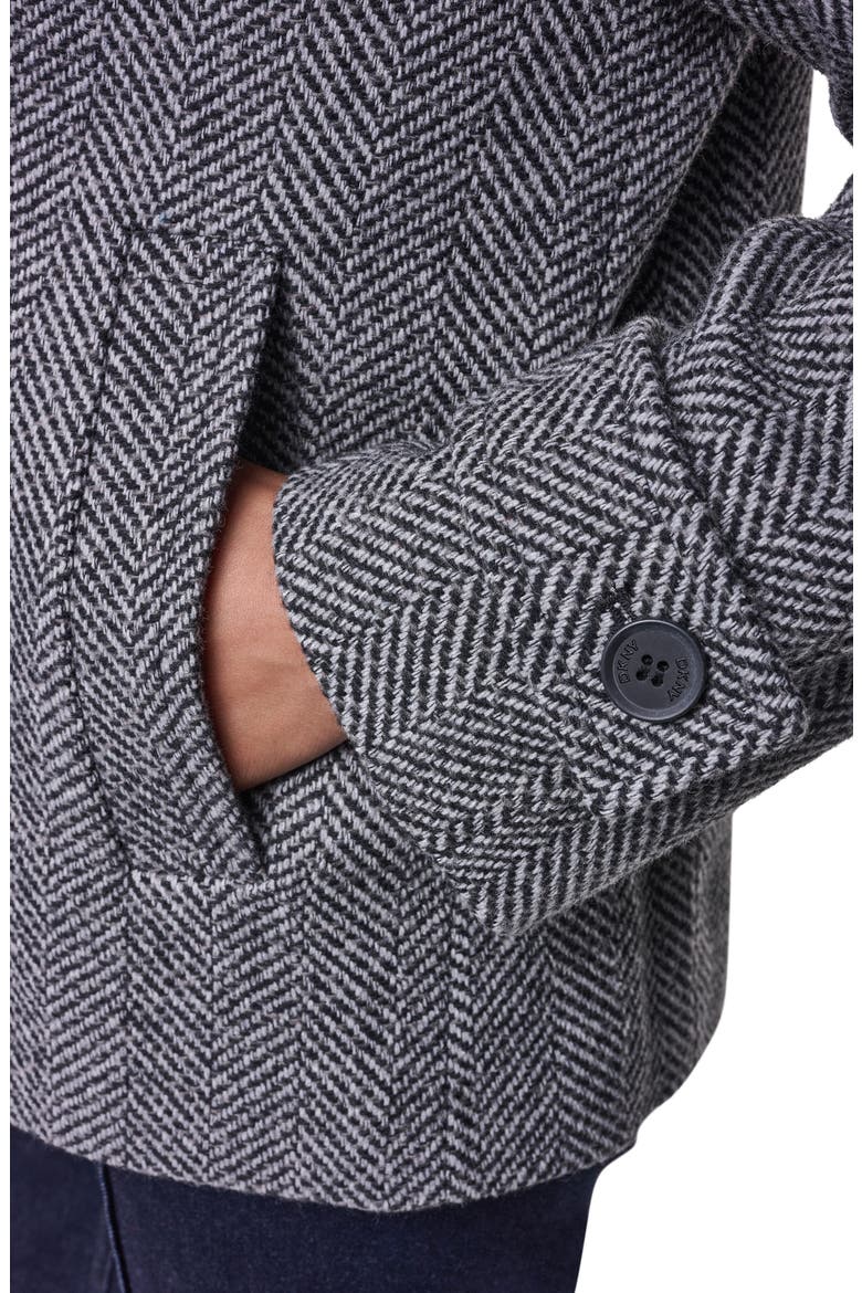 Relaxed Fit Peacoat, Alternate, color, HERRINGBONE
