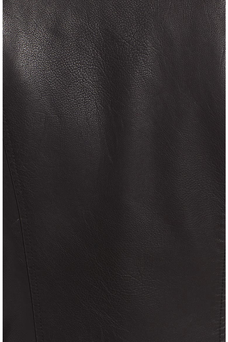 Faux Leather Jacket, Alternate, color, BLACK