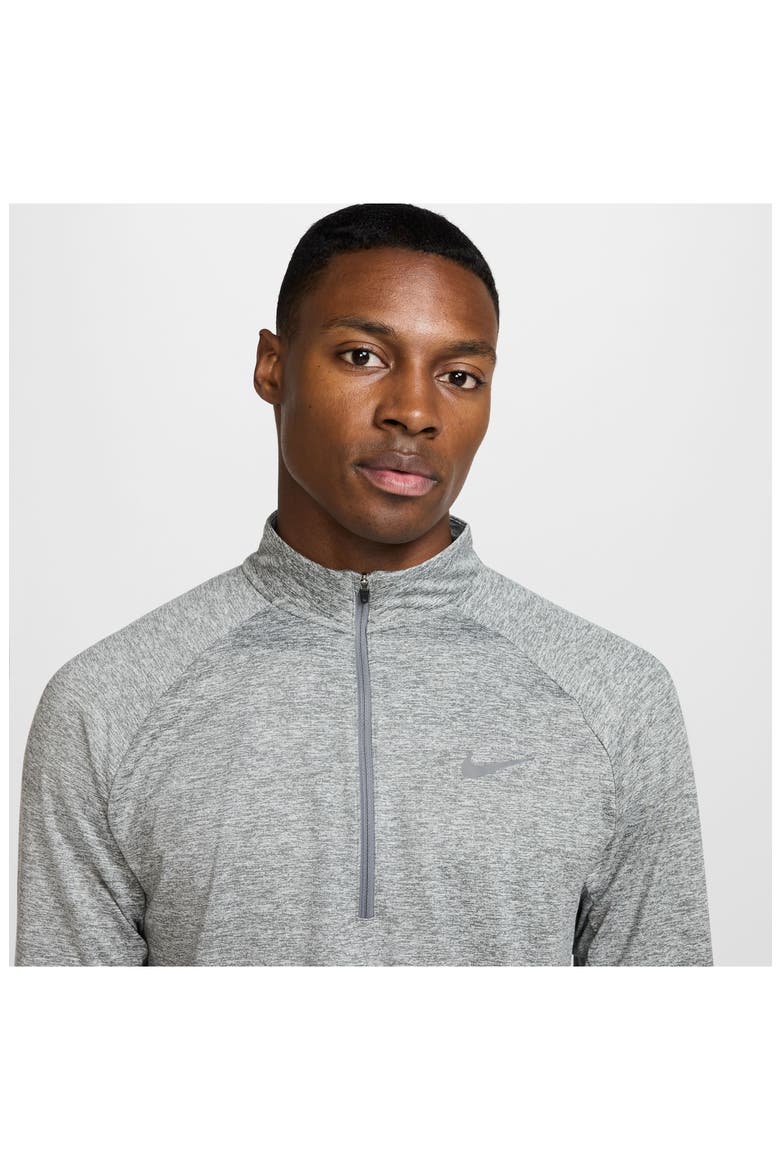 Dri-FIT Stride Half Zip Running Top, Alternate, color, 084 SMKGRY/REFSIL