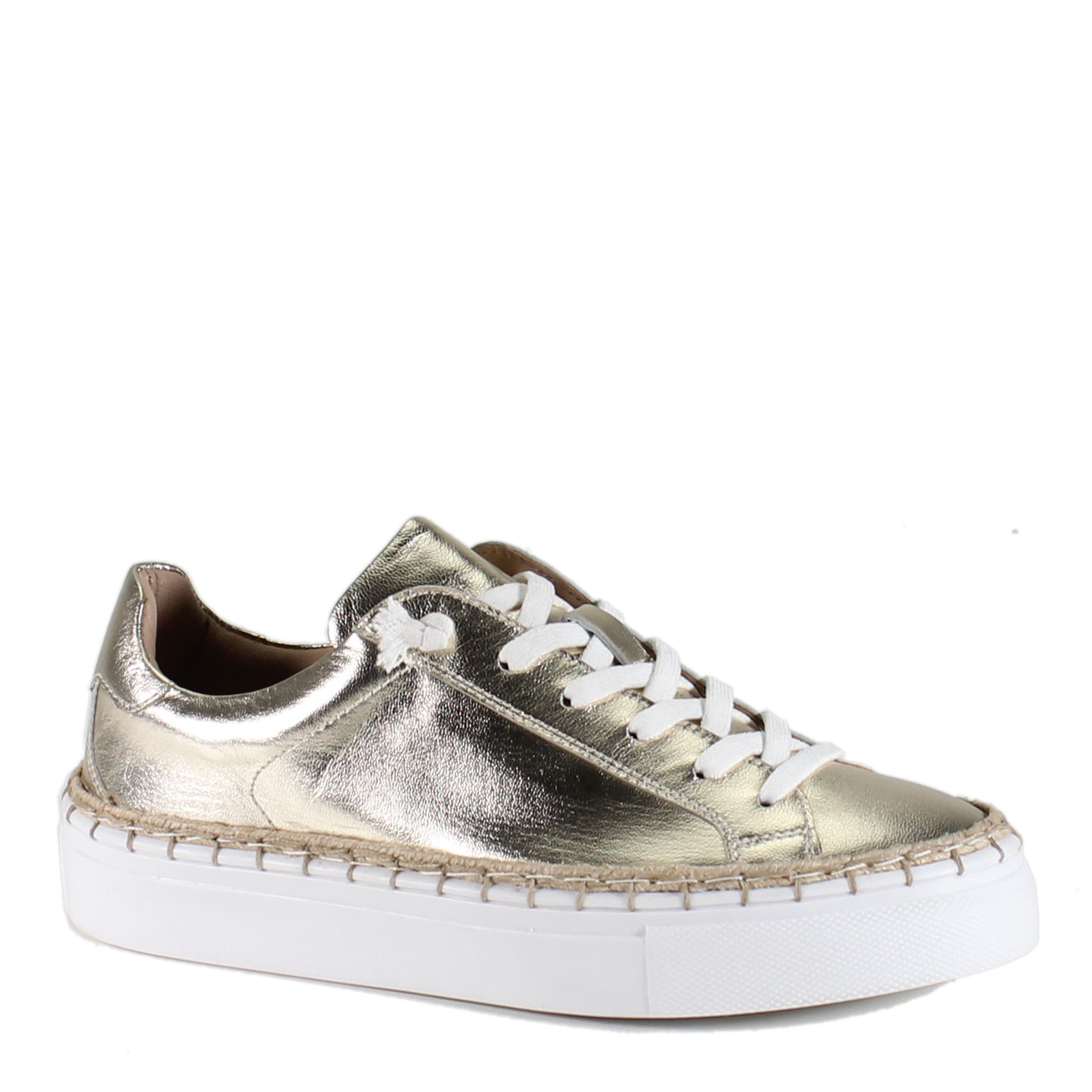 DibaTrue EM BELISH Metallic Leather Lace Up Sneaker, Main, color, Light Gold