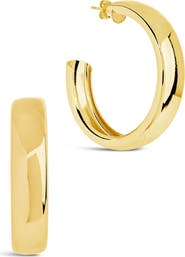 Sterling Forever Liviana Hoop Earrings