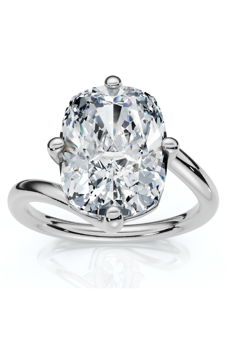 Bliss Diamond Certified 4Ct Atelier Solitaire Diamond Engagement Ring 14k Gold Lab Grown, Main, color, 14K White Gold