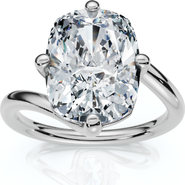 Bliss Diamond Certified 4Ct Atelier Solitaire Diamond Engagement Ring 14k Gold Lab Grown