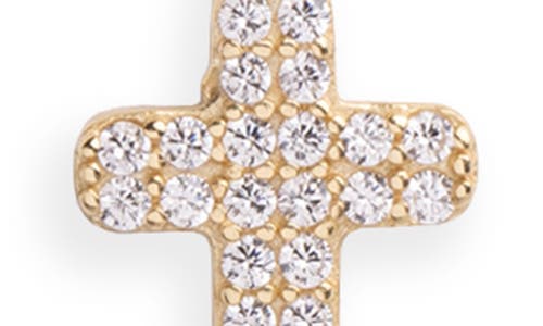 Argento Vivo Sterling Silver Cross Charm Necklace In Gold