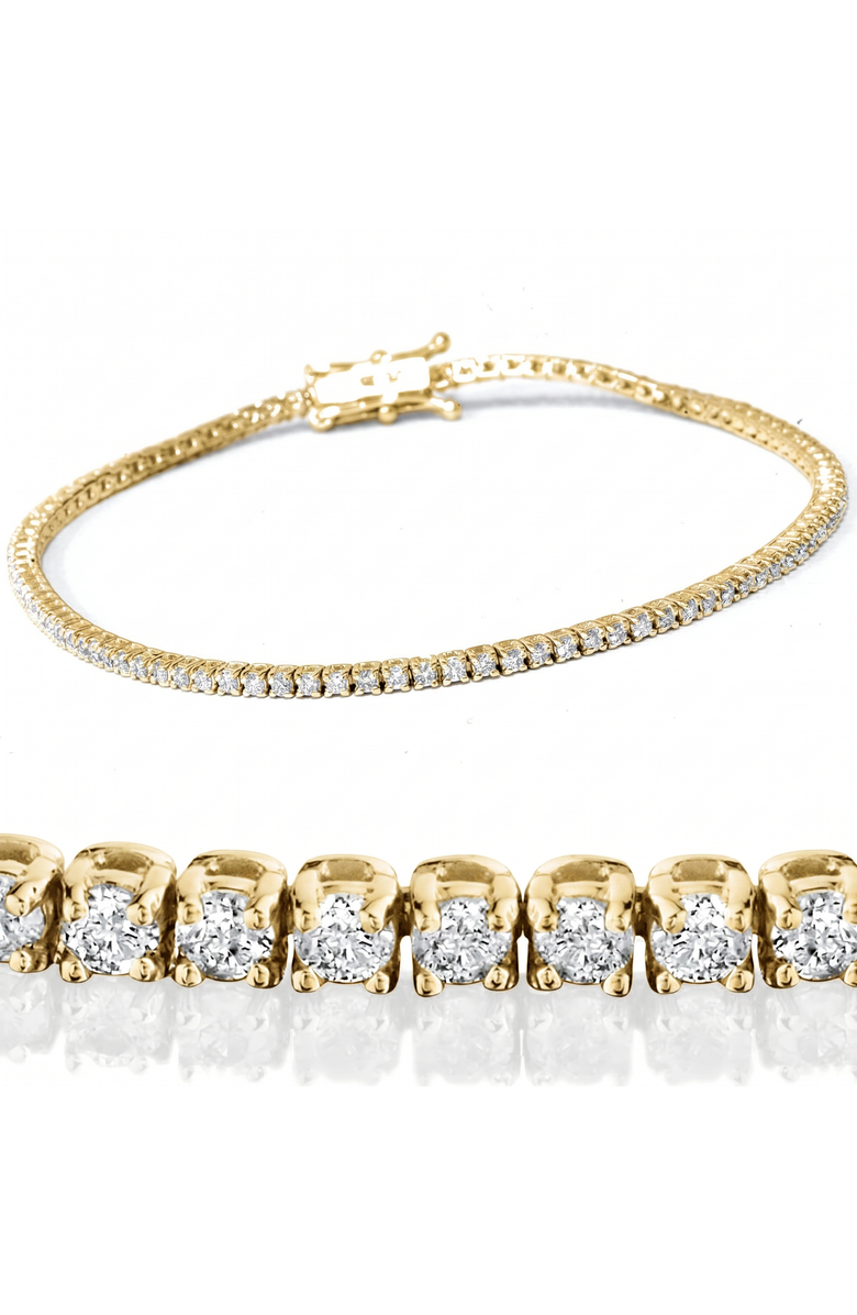 Bliss Diamond 2 Ct Lab Grown Diamond Tennis Bracelet 7" 14k Gold, Main, color, 14K Yellow Gold