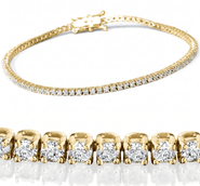 Bliss Diamond 2 Ct Lab Grown Diamond Tennis Bracelet 7" 14k Gold