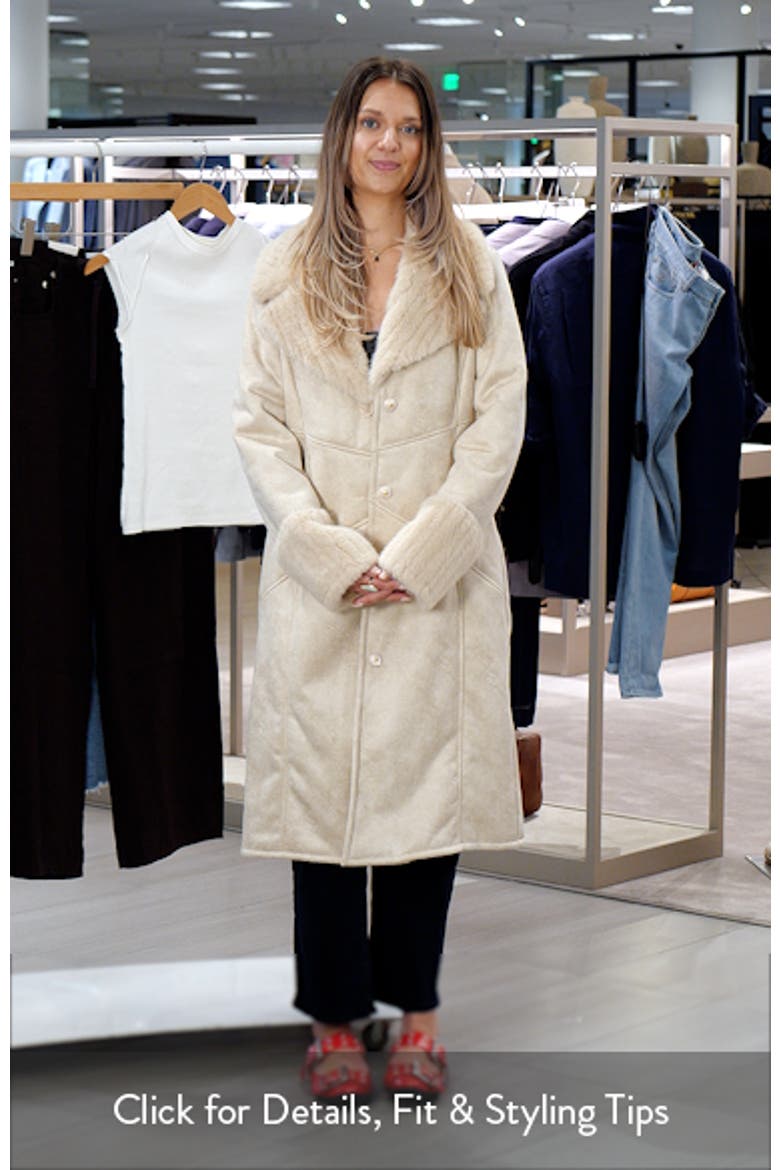 Faux Fur Trim Longline Coat video