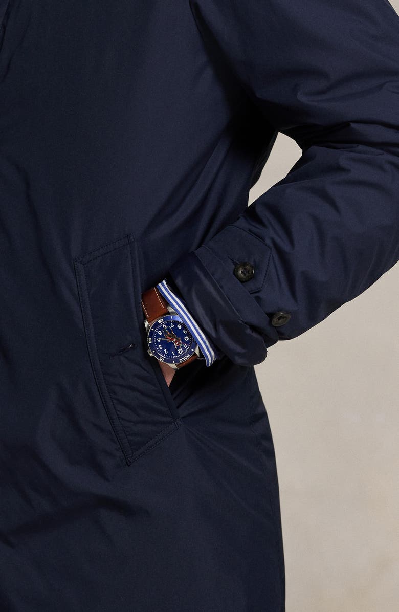 Polo Ralph Lauren Packable Walking Coat, Alternate, color, Collection Navy