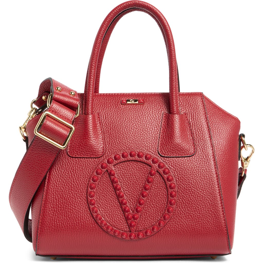 Valentino By Mario Valentino Minimi Vlogo Leather Shoulder Bag In Red